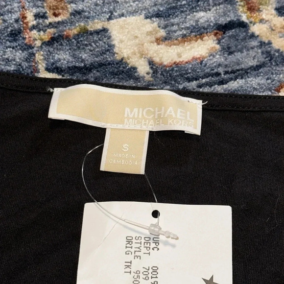 NWT Michael Kors MK Ladies V-neck Long Sleeve Blouse Shirt Top Designer - Picture 8 of 10